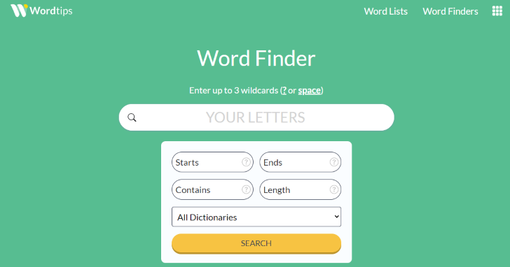 Word finder tool